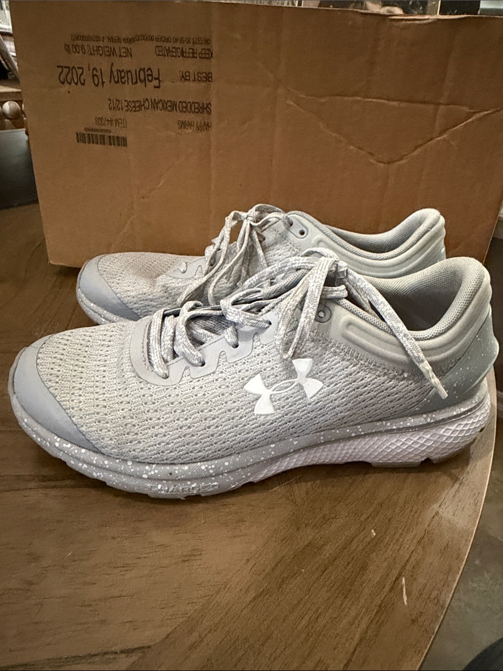 Under Armour Women's Light Gray Mesh Athletic Sneakers